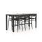 Manifesto Belpasso/Fidenza 220 cm Gartenbar-Set 7-teilig stapelbar