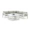 Bellagio Campazzo/Cosi 100 cm Ecklounge-Set mit Feuertish 4-teilig
