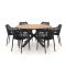 Forza Ripi/Fidenza ø149cm dining tuinset 7-delig stapelbaar