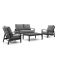 Tierra Outdoor Musone/Flip-Up Sessel-Sofa Lounge-Set 4-teilig 4-Sitzer verstellbar