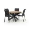 Forza Centallo/Fidenza ø 126 cm Gartenmöbel-Set 5-teilig stapelbar