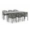 Bellagio Panaro/Sora 220 cm Gartenmöbel-Set 7-teilig stapelbar