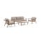 Forza Cuneo Sessel-Sofa Lounge-Set 4-teilig