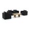 Forza Barolo/ROUGH-L Sessel Lounge-Set 5-teilig