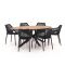 Forza Ripi/Fidenza 220 cm oval Gartenmöbel-Set 7-teilig stapelbar