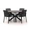 Bellagio Dranera/Fidenza ø 126 cm Gartenmöbel-Set 5-teilig stapelbar