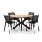 Forza Ripi/Fidenza ø 149 cm Gartenmöbel-Set 5-teilig stapelbar