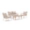 Manifesto Celante/ROUGH-K Sessel-Sofa-Lounge-Set 4-teilig 4-Sitzer