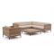 ROUGH-D Ecklounge-Set 5-teilig 6-Sitzer