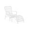 Intenso Napoli Gartensessel mit Hocker