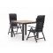 Forza Capri/Fidenza 90 cm Gartenmöbel-Set 3-teilig verstellbar