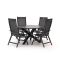 Hartman Troy/Ferrone ø 130 cm Gartenmöbel-Set 5-teilig verstellbar