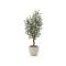 Designplants/Luca Lifestyle Oliven Kunstbaum (h:150 cm) mit Grigio New Egg Blumentopf