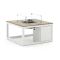 Cosiraw Lounge Feuertisch 100x100x55 cm