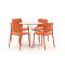 Forza Sile/Canzo ø 80 cm Gartenmöbel-Set 5-teilig stapelbar klappbar