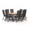 Bellagio Trappeto/Linosa 160x160cm dining tuinset 9-delig verstelbaar