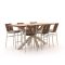 Bellagio Caronia/Induno Dänisch oval 220 cm Gartenbar-Set 7-teilig stapelbar