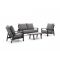 Tierra Outdoor Musone Sessel-Sofa Lounge-Set 4-teilig 4-Sitzer verstellbar