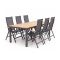 Hartman Troy/Linosa 240 cm Gartenmöbel-Set 7-teilig verstellbar