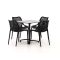 Forza Ripi/Canzo 80 cm Gartenmöbel-Set 5-teilig stapelbar klappbar