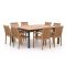 Sunyard Jakarta/Linosa 160x160cm dining tuinset 9-delig stapelbaar