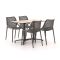 Forza Ripi/Canzo 120 cm Gartenmöbel-Set 5-teilig stapelbar klappbar