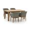 Intenso Bordano/ROUGH-S 160 cm Gartenmöbel-Set 5-teilig