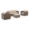 ROUGH-C Sessel-Sofa Lounge-Set 4-teilig