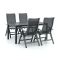 Bellagio Lugo/Fidenza 160 cm Gartenmöbel-Set 5-teilig verstellbar