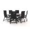 Bellagio Fermo/Fidenza ovaal 220 cm Gartenmöbel-Set 7-Teilig verstelbaar