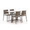 Forza Sile/Canzo 120 cm Gartenmöbel-Set 5-teilig stapelbar klappbar