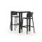 Forza Pazzia/Trecenta 75 cm Gartenbar-Set 3-teilig stapelbar