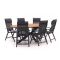 Bellagio Avenza/Fidenza ovaal 220cm dining tuinset 7-delig verstelbaar