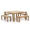 ROUGH-X 170x170 cm Picknick Sitzgruppe 5-teilig