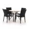 Forza Fossano/Sora ø 90 cm Gartenmöbel-Set 5-Teilig Stapelbar