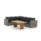 Intenso Carpino/ROUGH-L Sessel-Sofa Lounge-Set 4-teilig links