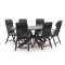 Forza Capri/Fidenza ovaal 220cm dining tuinset 7-delig verstelbaar