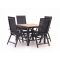 Bellagio Avenza/Fidenza 90cm dining tuinset 5-delig verstelbaar