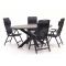 Forza Capri/Fidenza oval 180 cm Gartenmöbel-Set 5-teilig verstellbar