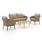 Intenso Borgetto/ROUGH-K Sessel-Sofa Lounge-Set 4-teilig
