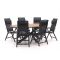 Forza Capri/Fidenza oval 180 cm Gartenmöbel-Set 5-teilig verstellbar