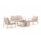 Manifesto Alzano/Cosiraw Sessel-Sofa-Lounge-Set mit Feuertisch 4-teilig