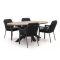 Tierra Outdoor Liv/ROUGH-Y Ellips 200cm dining tuinset 5-delig stapelbaar