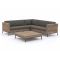 ROUGH-D Ecklounge-Set 4-teilig 5-Sitzer