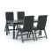 Bellagio Fermo/Fidenza 160 cm Gartenmöbel-Set 5-teilig verstellbar