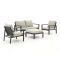 Manifesto Alzano Sessel-Sofa Lounge-Set 4-teilig