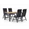Bellagio Avio/Fidenza 160 cm Gartenmöbel-Set 5-teilig verstellbar