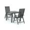 Bellagio Avenza/Fidenza 90 cm Gartenmöbel-Set 3-teilig verstellbar