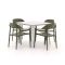 Bellagio Valli/Sora 90 cm Gartenmöbel-Set 5-Teilig Stapelbar