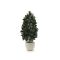 Designplants/Luca Lifestyle Lorbeer Pyramide Kunstpflanze (h:150 cm) mit Grigio New Egg Blumentopf